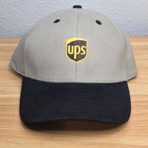 Headmost UPS Baseball Cap Hat Unisex OSFM Tan Black Good Embroidered Logo